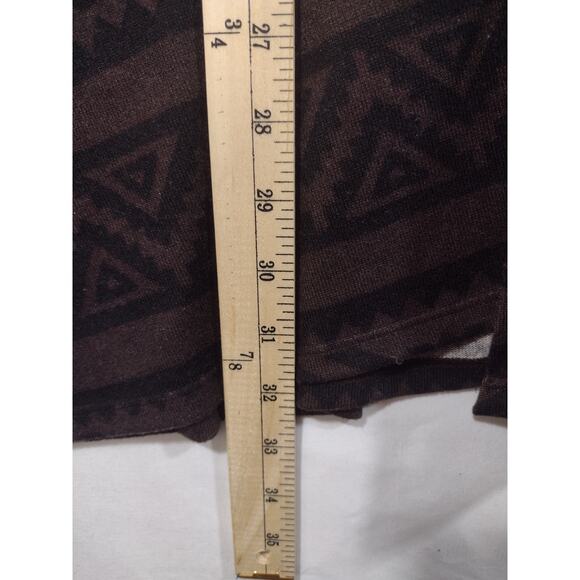 LuLaRoe Brown‎ Black Southwestern Style Long Cardigan Pockets Size L - Picture 5 of 7